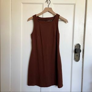 everlane casual cocktail brown sleeveless mini dress